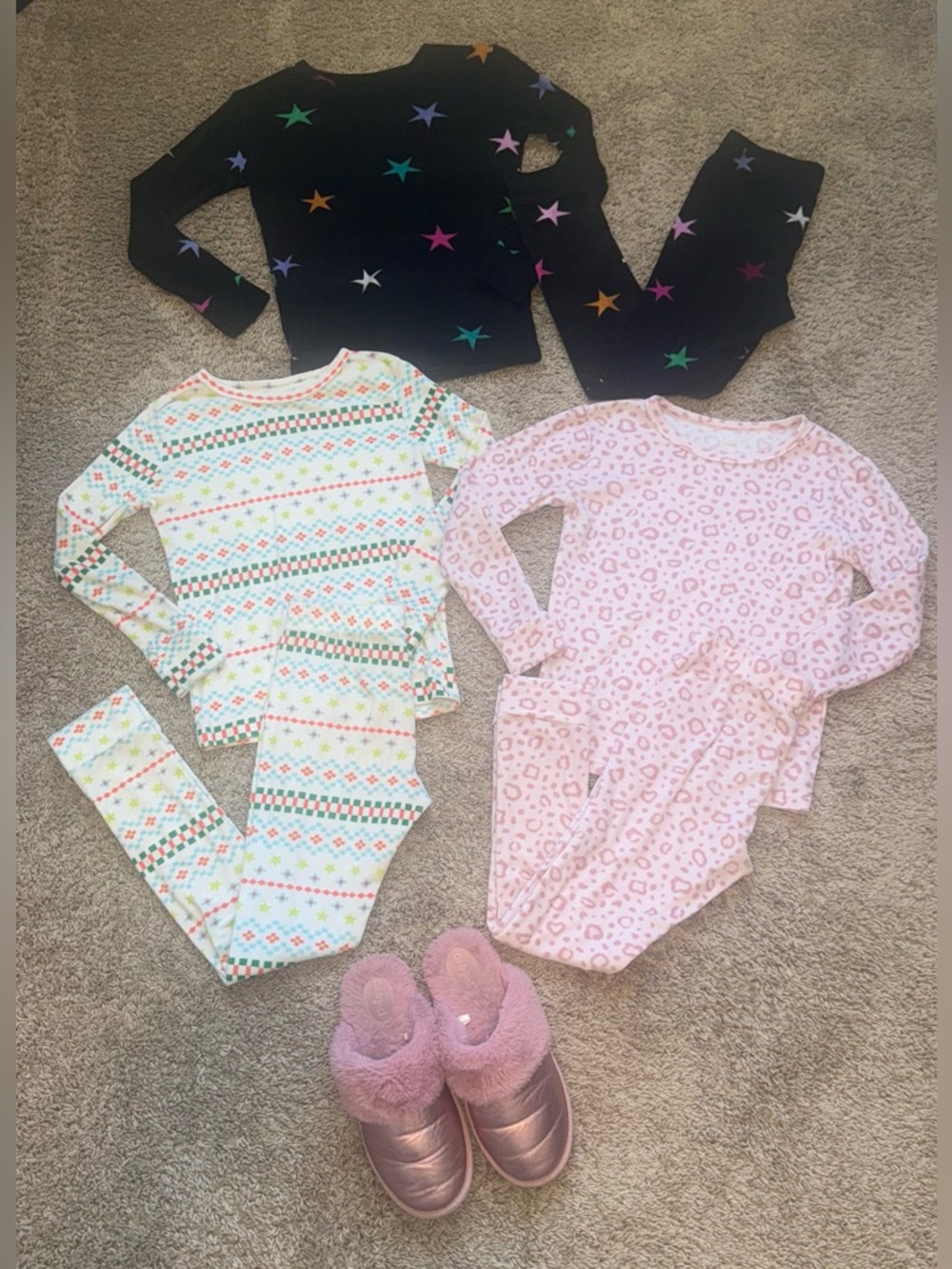 CAT & JACK GIRLS FLEECE JAMMIE & SLIPPER BUNDLE